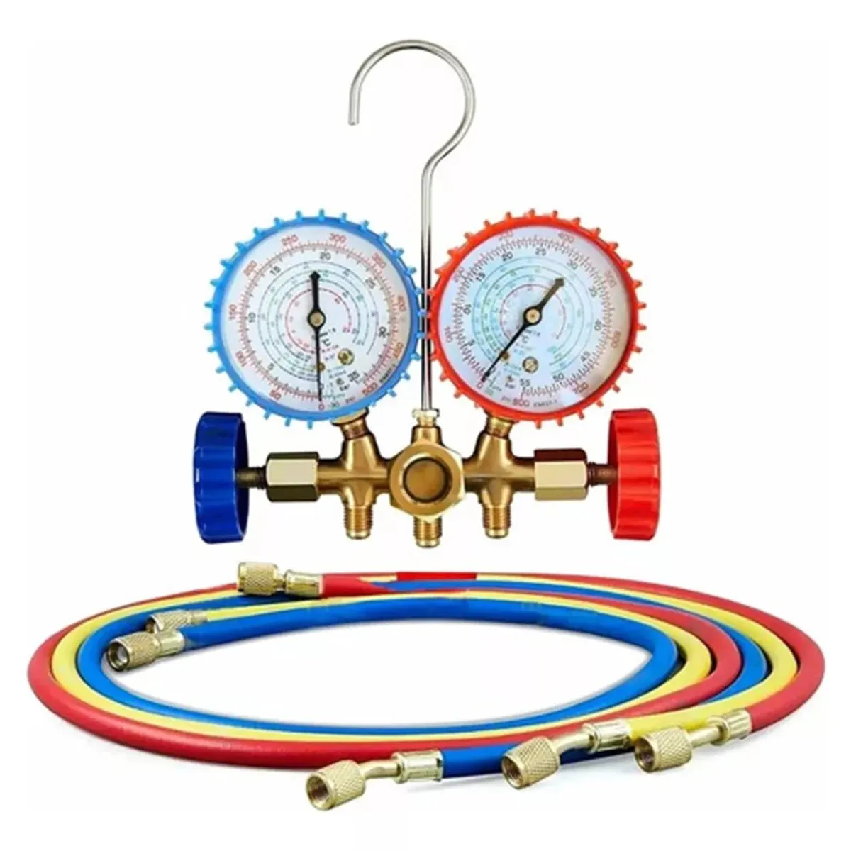 KUANGYE - Juego Manometros Refrigeracion Manifold R22 R134 R404 R410