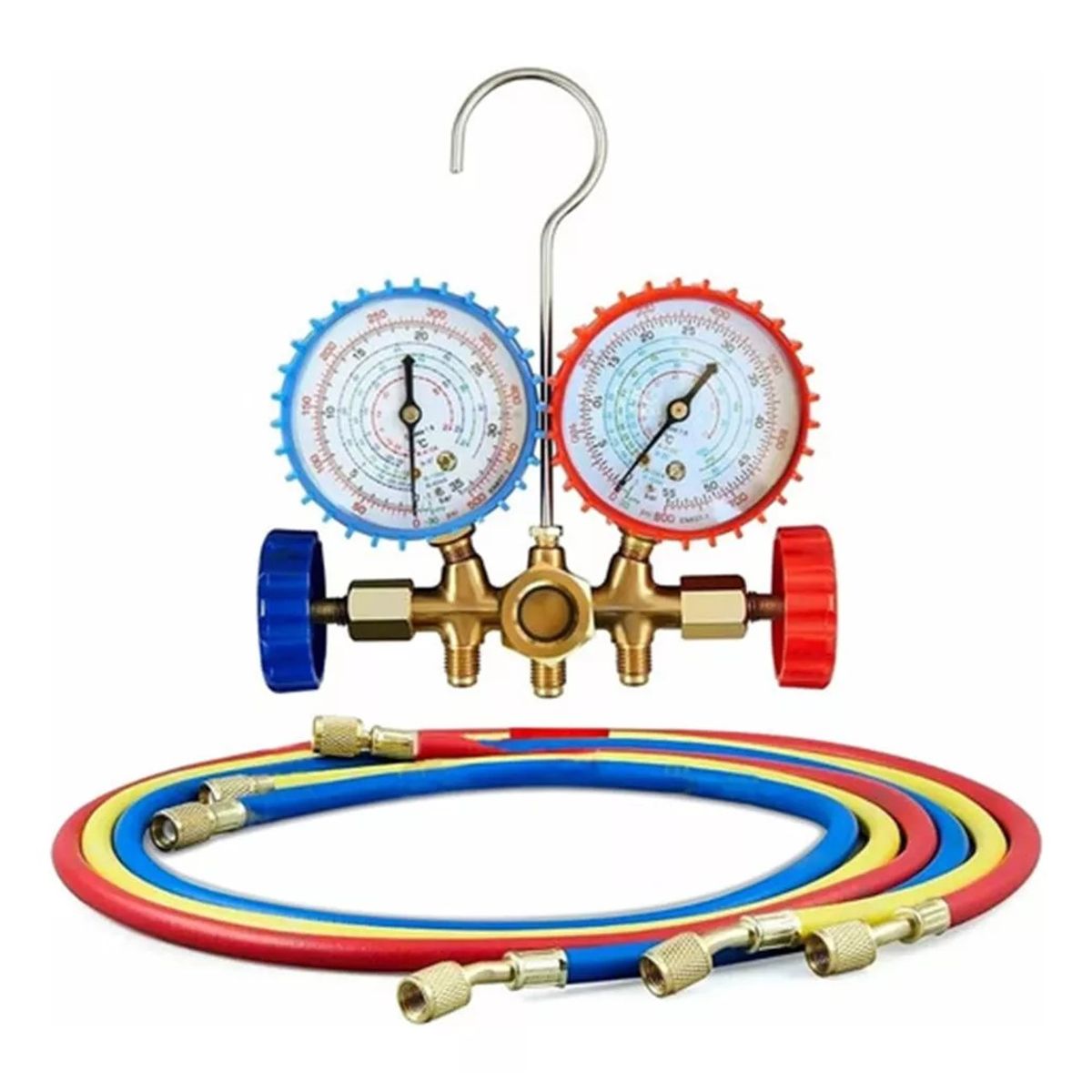 KUANGYE - Juego Manometros Refrigeracion Manifold R22 R134 R404 R410