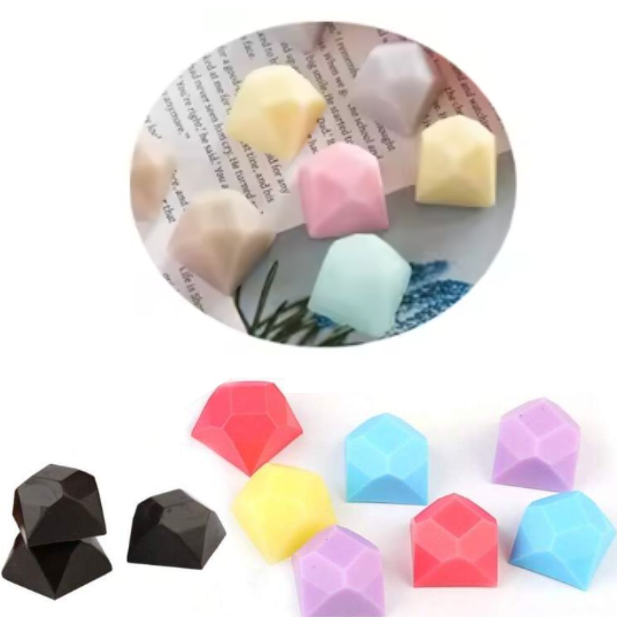 GENERICO - Moldes 18 Espacios Forma Diamante