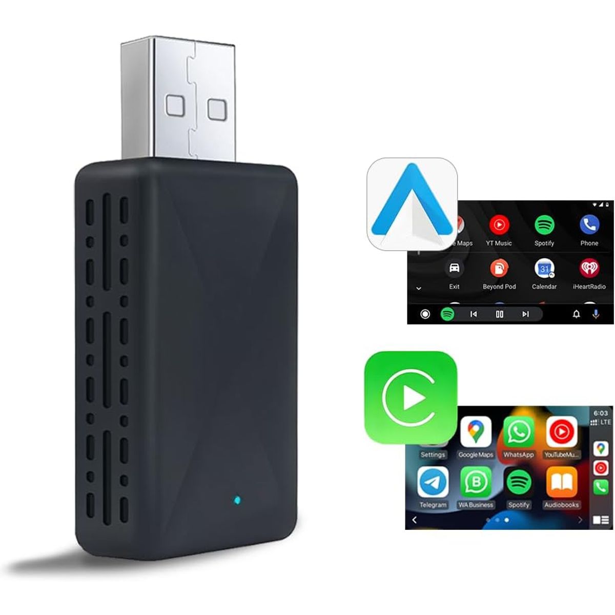 KUANGYE - Carplay Inalambrico Adaptador Mini Para Compatible Con Iphone