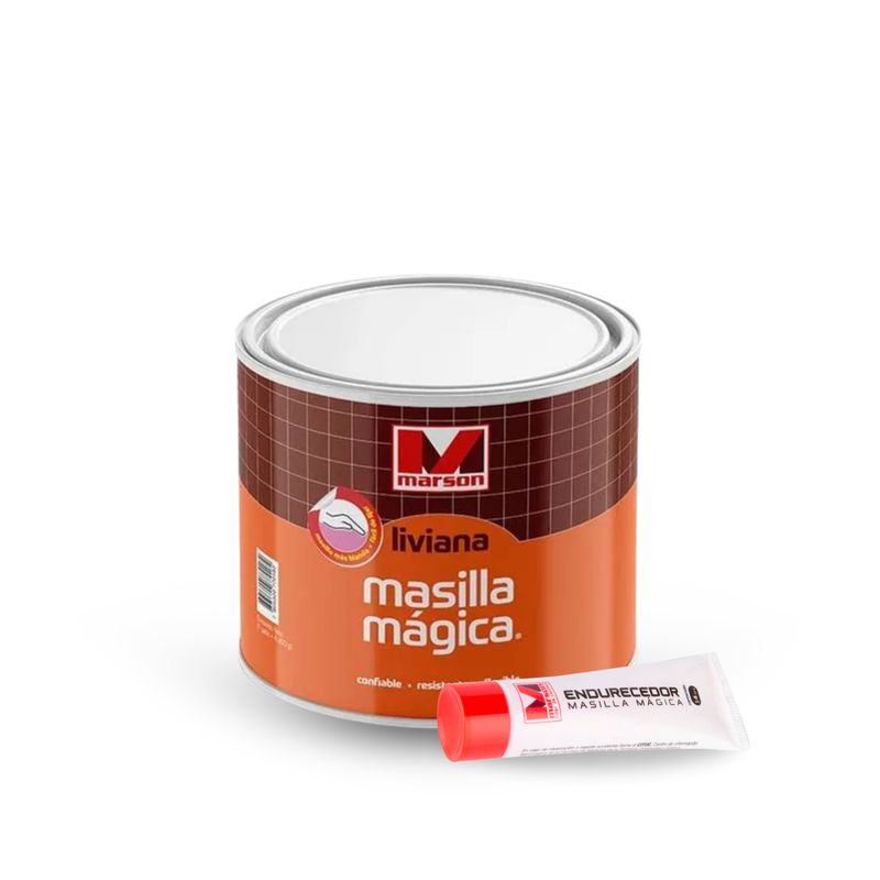 MARSON - Masilla Mágica Liviana 350 Ml + Endurecedor 14 Grs Marson