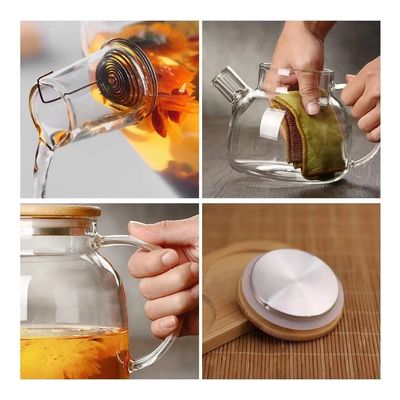 Imagen 2 del producto Tetera Para Té Vidrio Borosilicato Resistente Calor/frío 1 L