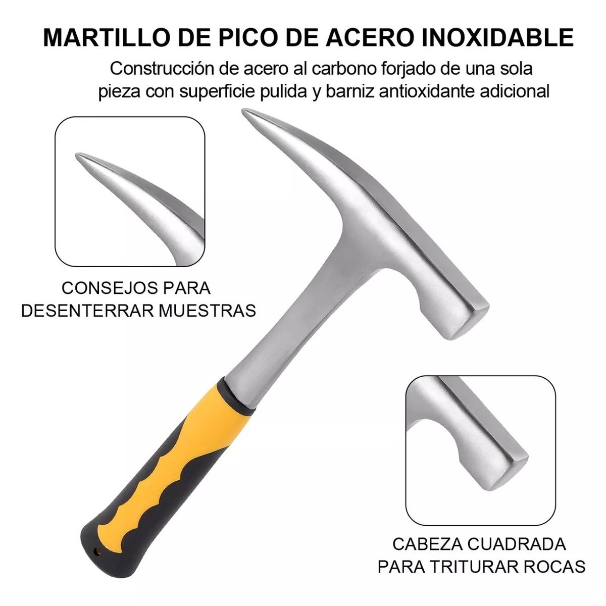 KUANGYE - Martillo Geologico 3317cm 860g amarillo