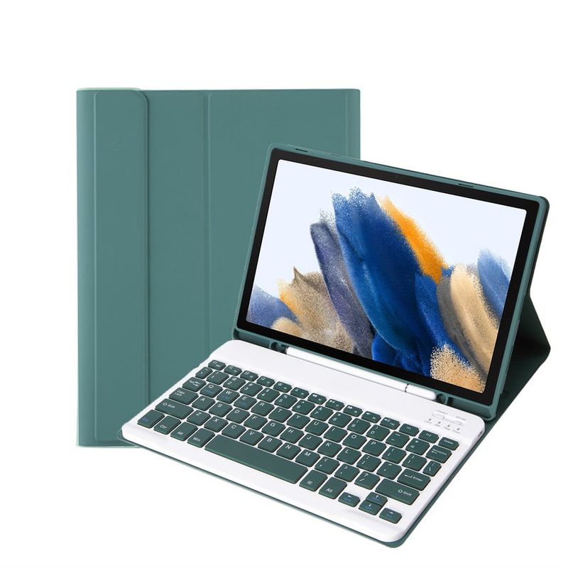 RENVMEXY - Funda Teclado Verde Olivo para Samsung Tab A8 2021