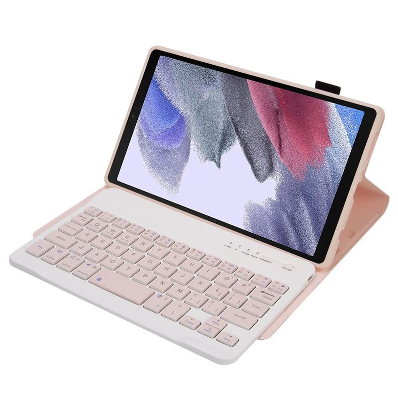 RENVMEXY - Funda Teclado Bluetooth Para Samsung Tab A7 Lite 8.7 T220 T225 Rosa
