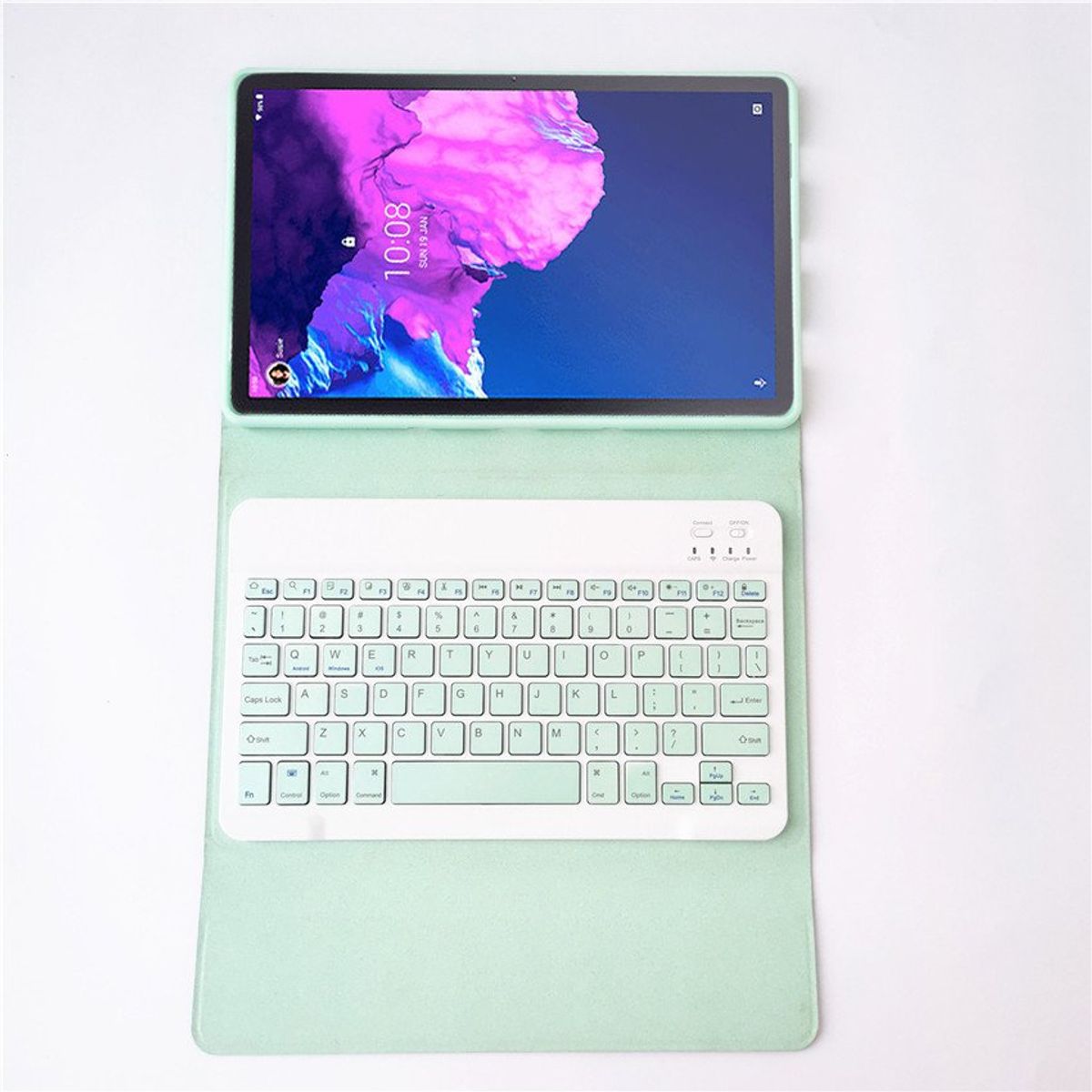 RENVMEXY - Teclado Bluetooth Funda Para Lenovo Tab P11 11 Pulgadas Verde