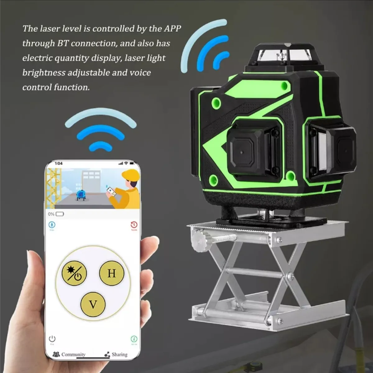 U BUY - Nivel Láser Multifuncion 16 Líneas Profesional Trípode Base