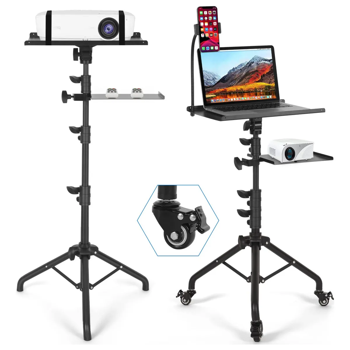 EVERSO - Soporte Para Proyector Trípode Portátil Ajustable 68 A 131cm-