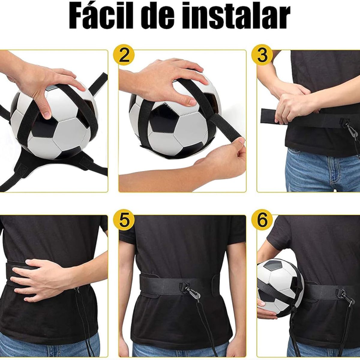 PUREPOWER - Pelota de Fútbol Soccer Set Con Cinturón de entrenamiento-5.