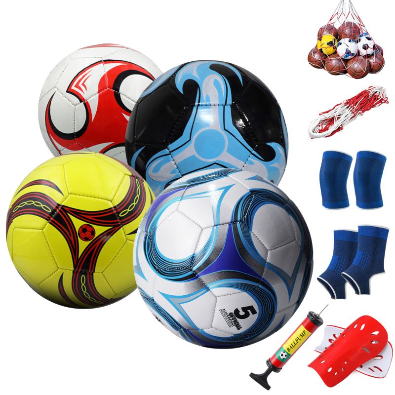 PUREPOWER - Paquetes de 4 tamaño 5 Balón de fútbol con bomba de aire-Tmix