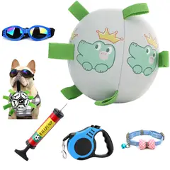 PUREPOWER - Pelota de Fútbol de Juguete para Perros con Pestañas de Agarre-15CM.