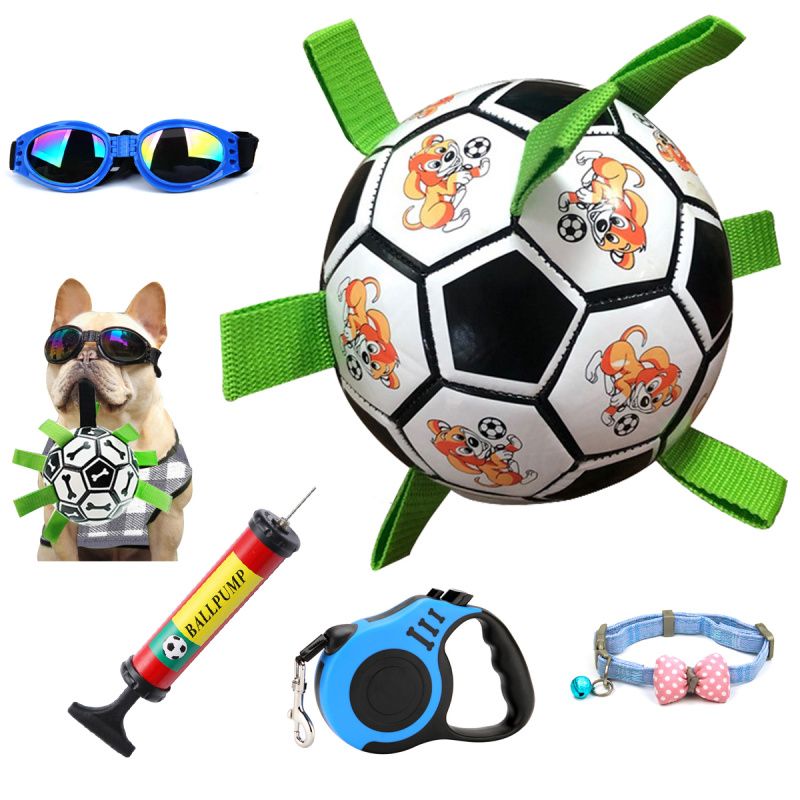 PUREPOWER - Pelota de Fútbol de Juguete para Perros con Pestañas de Agarre-15CM..
