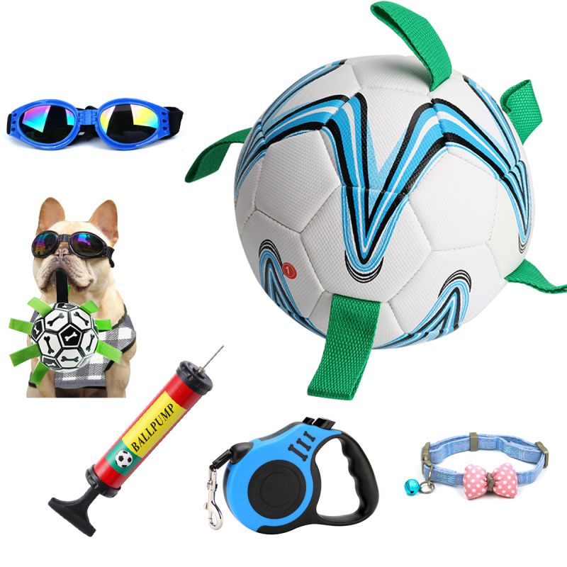 PUREPOWER - Pelota de Fútbol de Juguete para Perros con Pestañas de Agarre-15CM