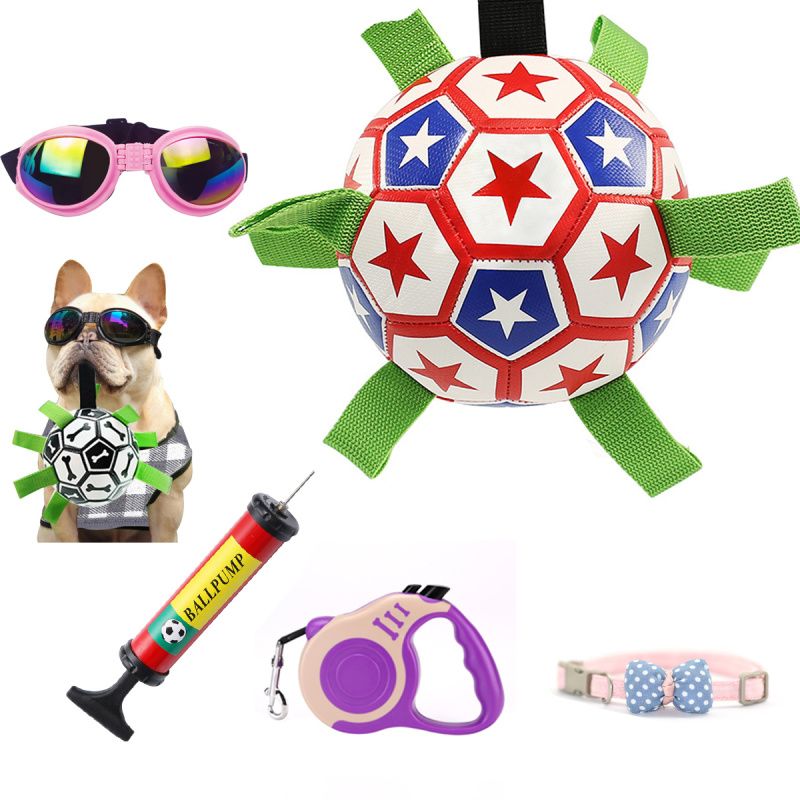 PUREPOWER - Pelota de Fútbol de Juguete para Perros con Pestañas de Agarre-15CM..