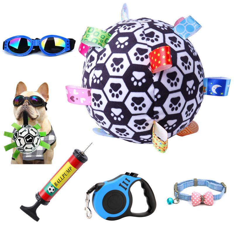 PUREPOWER - Pelota de Fútbol de Juguete para Perros con Pestañas de Agarre-15CM.