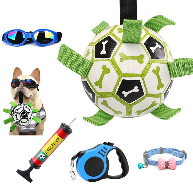 PUREPOWER - Pelota de Fútbol de Juguete para Perros con Pestañas de Agarre-15CM