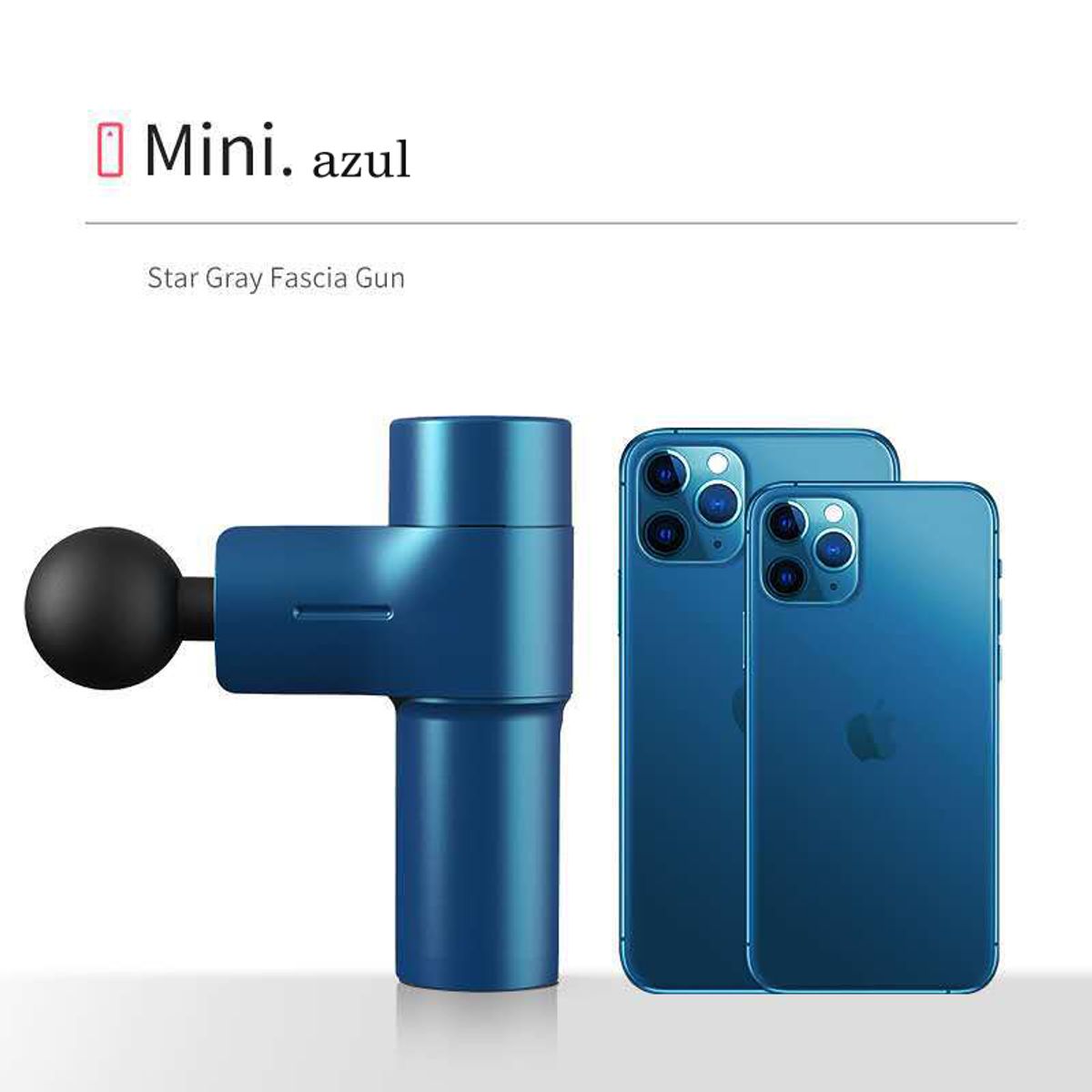 PUREPOWER - M2 Pistola de Masaje Muscular Recargable con Vibración-plata