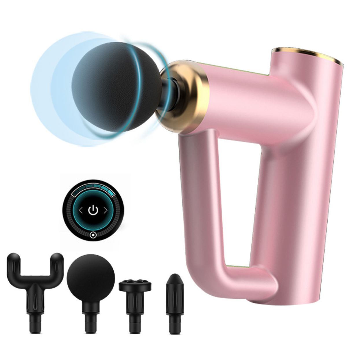 PUREPOWER - M11 Pistola Masajeador Muscular Recargable - Rosado