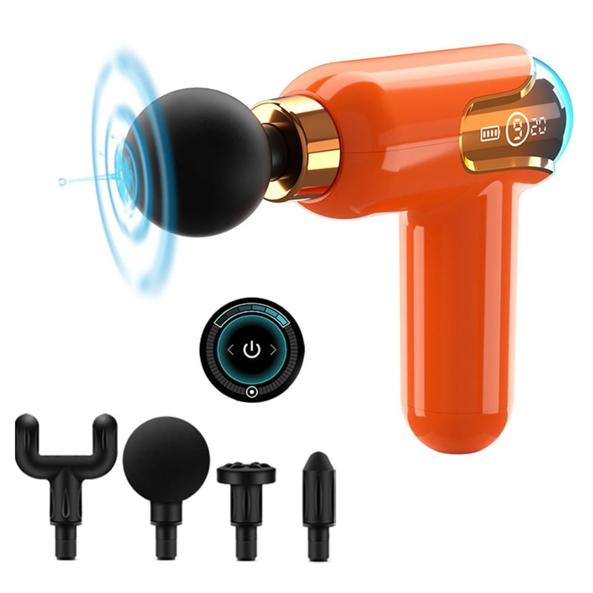 PUREPOWER - M525L Pistola Masajeador Muscular Recargable - Rosado