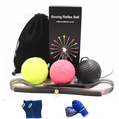 GENERICO - Bola Pelota reflectante de boxeo y MMA para adultos y niños