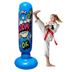 PUREPOWER - Bolsa de boxeo inflable con columna de boxeo para niños y adolescentes