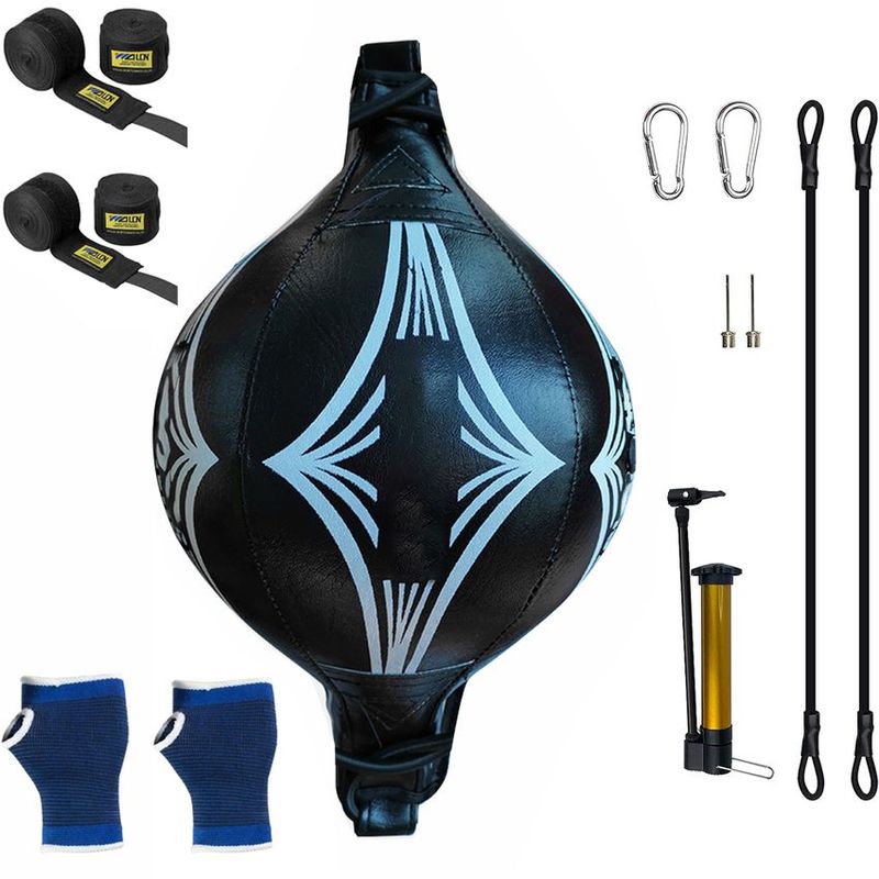 PUREPOWER - Bolsa de boxeo de piel sintética con Vendas de Mano Elastica