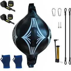PUREPOWER - Bolsa de boxeo de piel sintética con Vendas de Mano Elastica