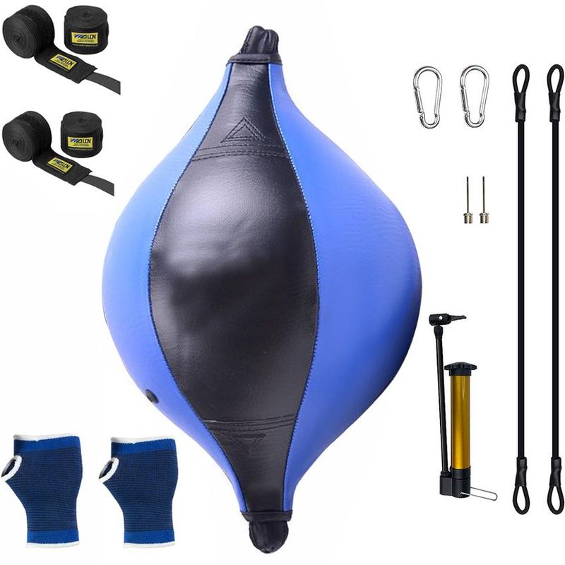 GENERICO - Bolsa de boxeo de piel sintética con Vendas de Mano Elastica