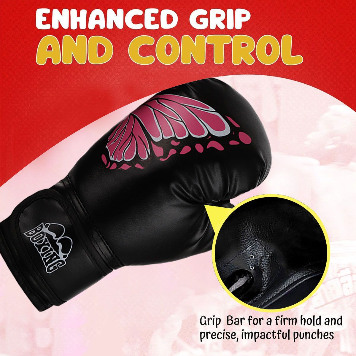 PUREPOWER - Guantes de boxeo para niños negro-6 OZ.