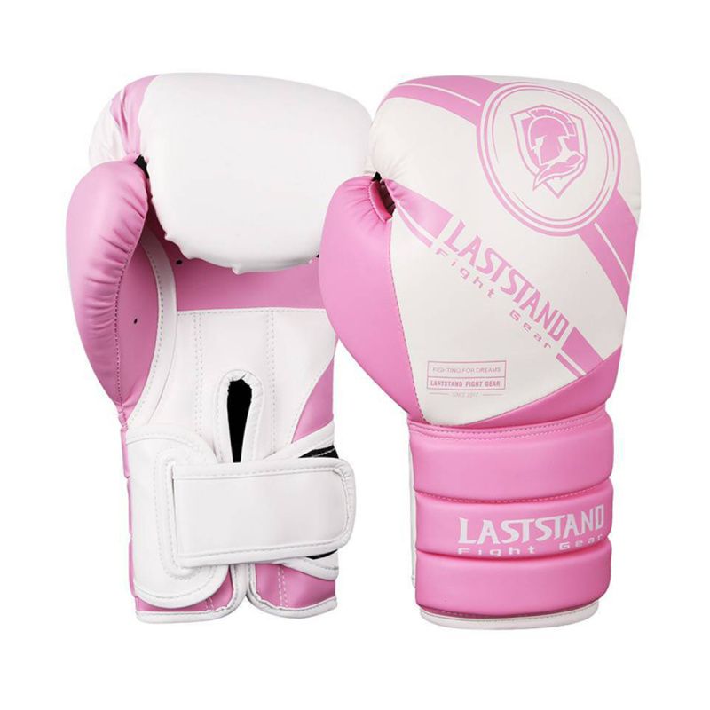 GENERICO - Guantes de Boxeo Mujer para MuayThai y Boxing-RosaBlanco12OZ