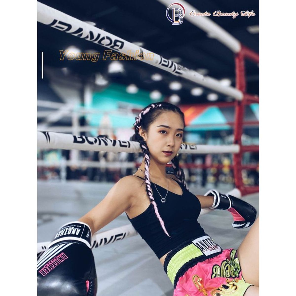 PUREPOWER - Guantes de Boxeo Mujer para MuayThai y Kick Boxing-14 OZ