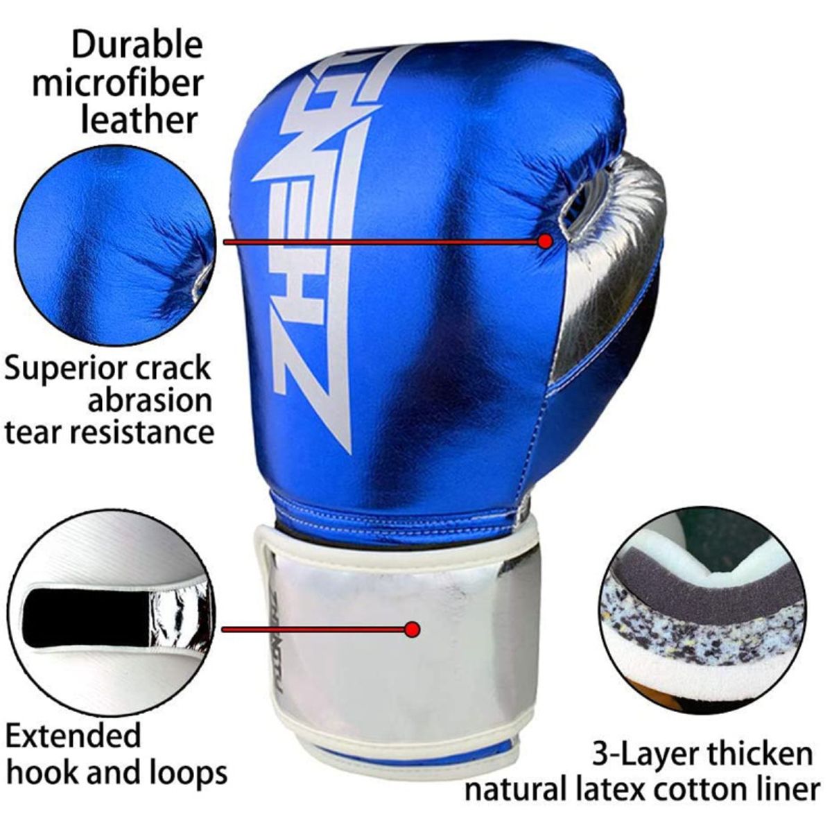 PUREPOWER - Guantes de Boxeo para Kickboxing y Muay Thai para Hombres y Mujeres-10OZ