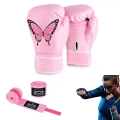 PUREPOWER - 1 par de guantes de Boxeo de cuero Pu para mujeres adolescentes profesionales