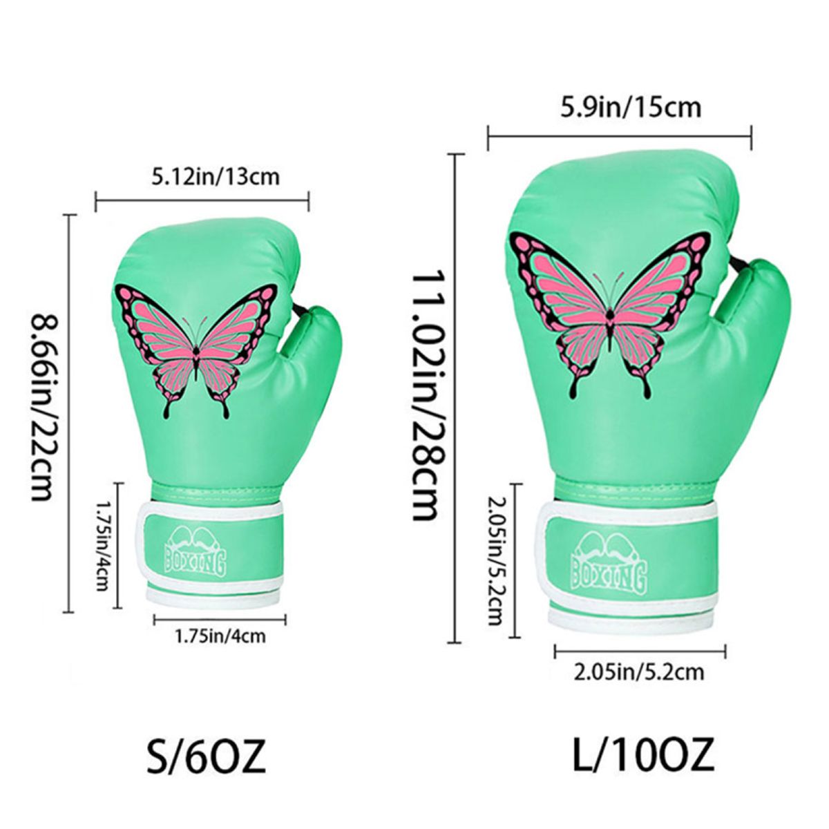 PUREPOWER - 1 par de guantes de Boxeo de cuero Pu para mujeres adolescentes profesionales