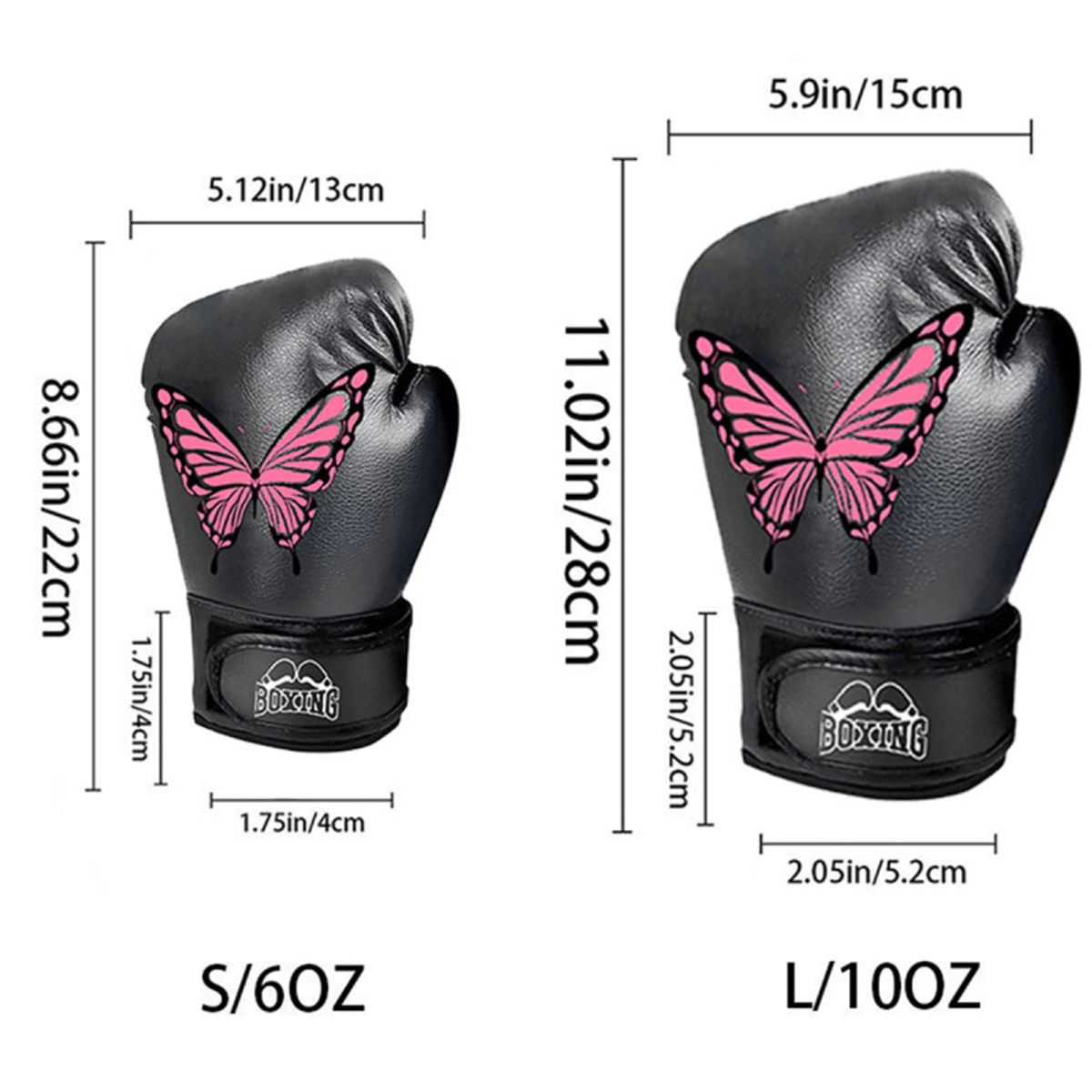 PUREPOWER - 1 par de guantes de Boxeo de cuero Pu para mujeres adolescentes profesionales