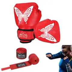 PUREPOWER - 1 par de guantes de Boxeo de cuero Pu para mujeres adolescentes profesionales