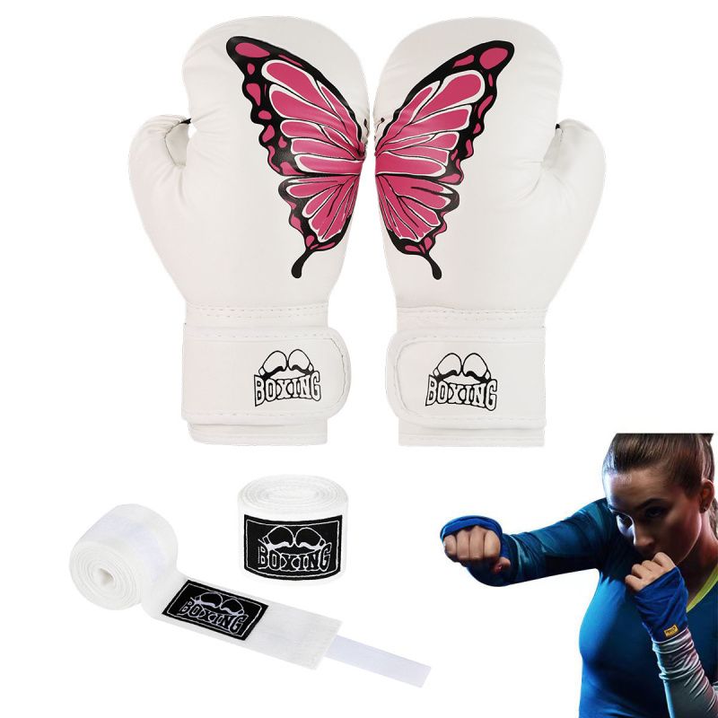PUREPOWER - 1 par de guantes de Boxeo de cuero Pu para mujeres adolescentes profesionales