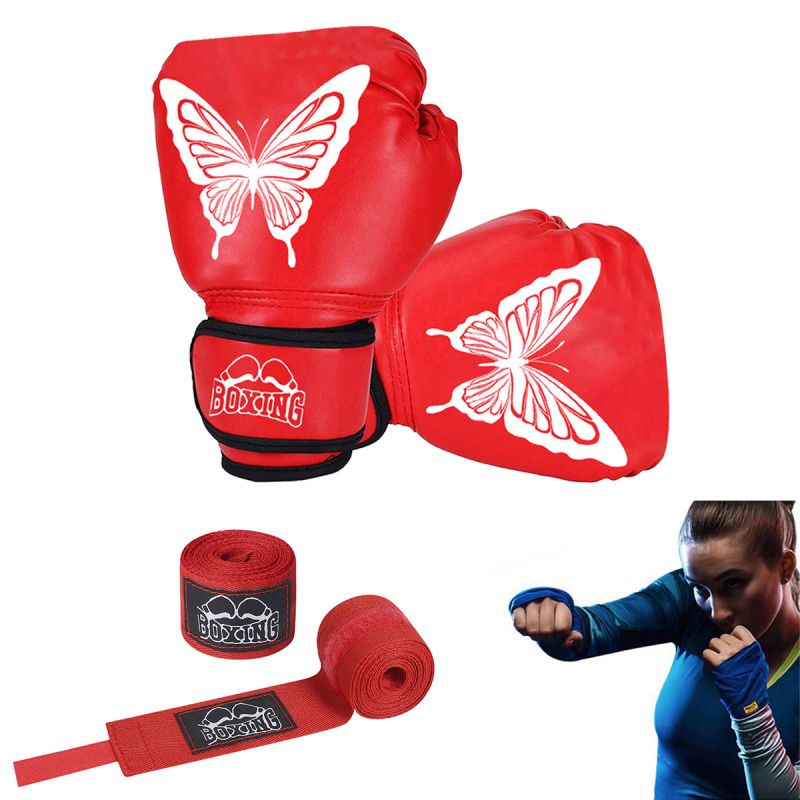 PUREPOWER - 1 par de guantes de Boxeo de cuero Pu para mujeres