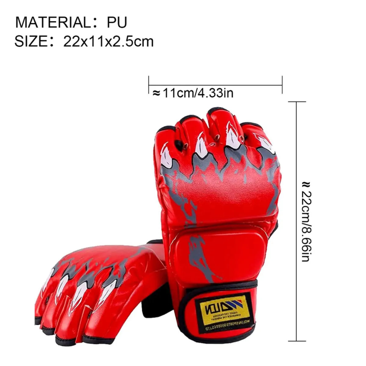 PUREPOWER - Guantes de medio dedo  para entrenamiento de taekwondo