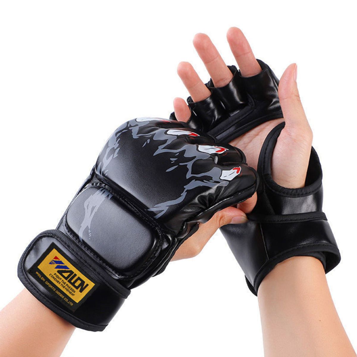 PUREPOWER - Guantes de medio dedo  para entrenamiento de taekwondo