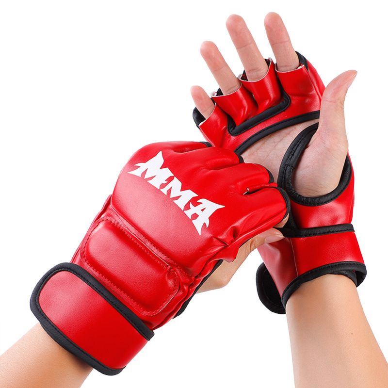 PUREPOWER - Guantes de medio dedo MMA para entrenamiento de taekwondo