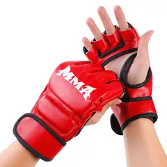 PUREPOWER - Guantes de medio dedo MMA para entrenamiento de taekwondo