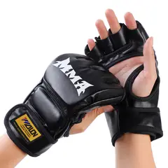 PUREPOWER - Guantes de medio dedo MMA para entrenamiento de taekwondo