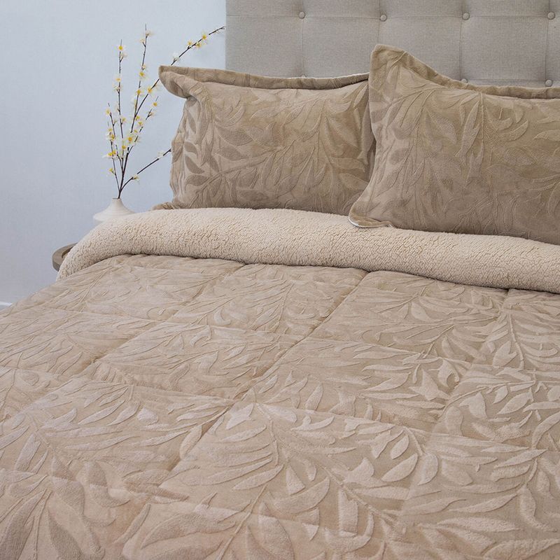 DORAL - Cubrecama sherpa outboss king beige