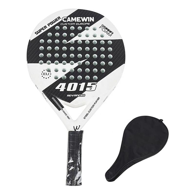 BLWOENS - Pala de Padel CONTROL Fibra Vidrio Raqueta EVA  - Blanco