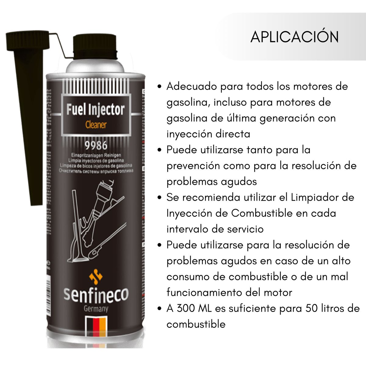 GENERICO - Limpia Inyectores Bencinero Senfineco 300ml X4