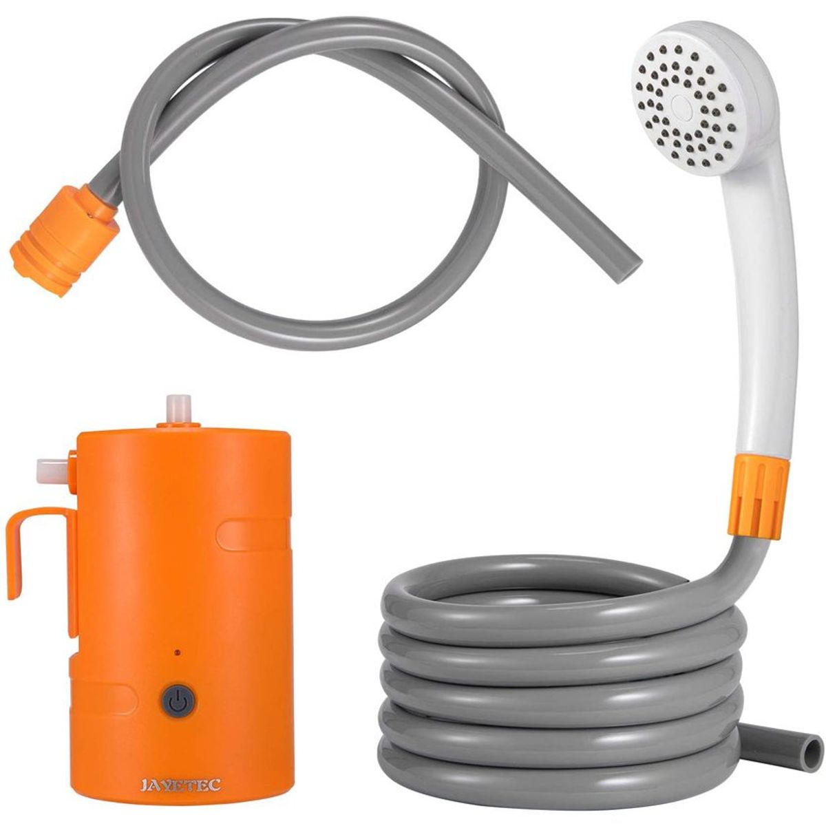 PUREPOWER - Ducha portátil para campamentos recargable - Naranja