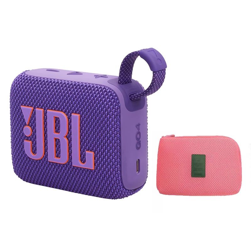 JBL - JBL Go 4 Parlante Bluetooth 5.3 Acuatico IPX67-Morado y Estuchen