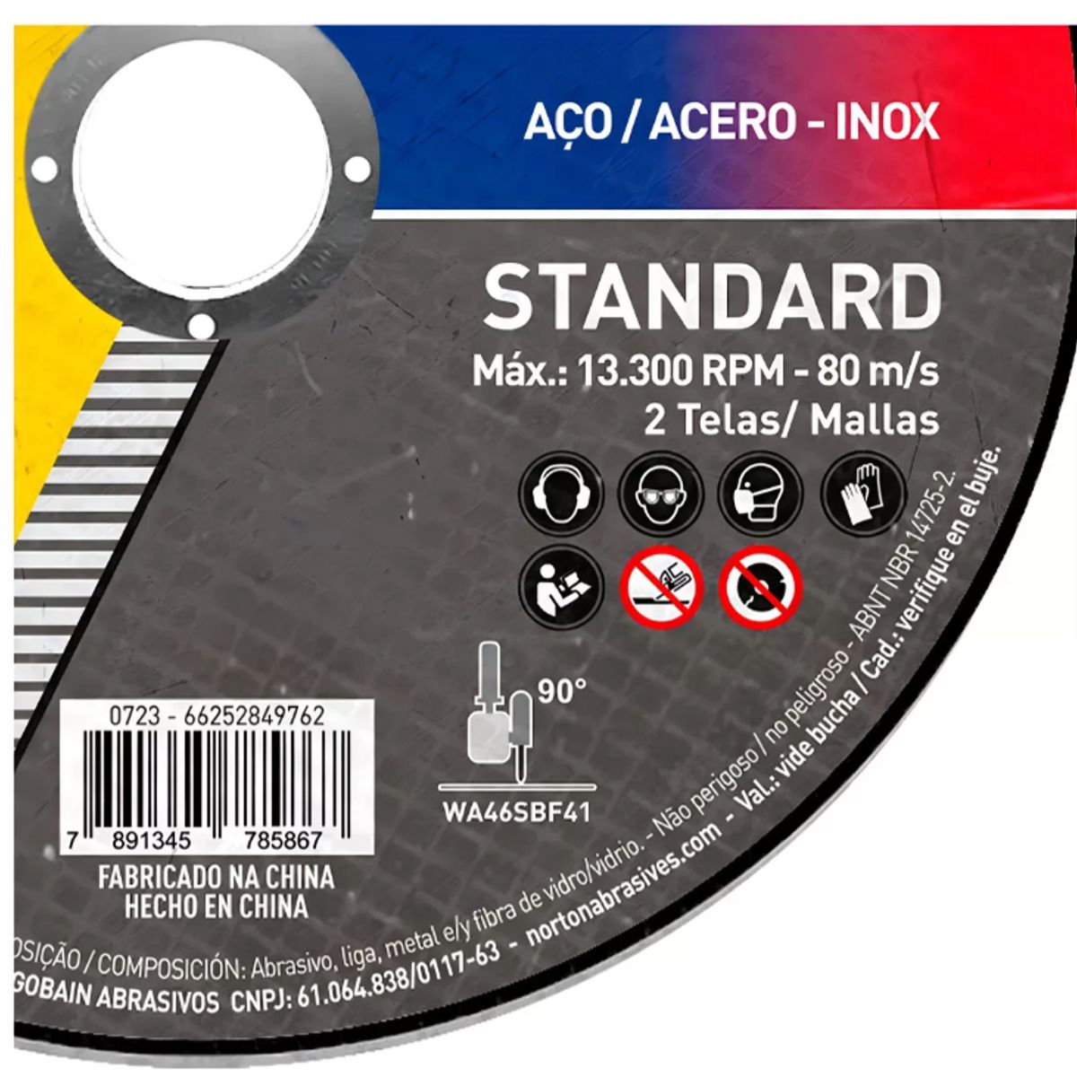 NORTON - Kit de 24 discos de corte fino para acero inoxidable Norton