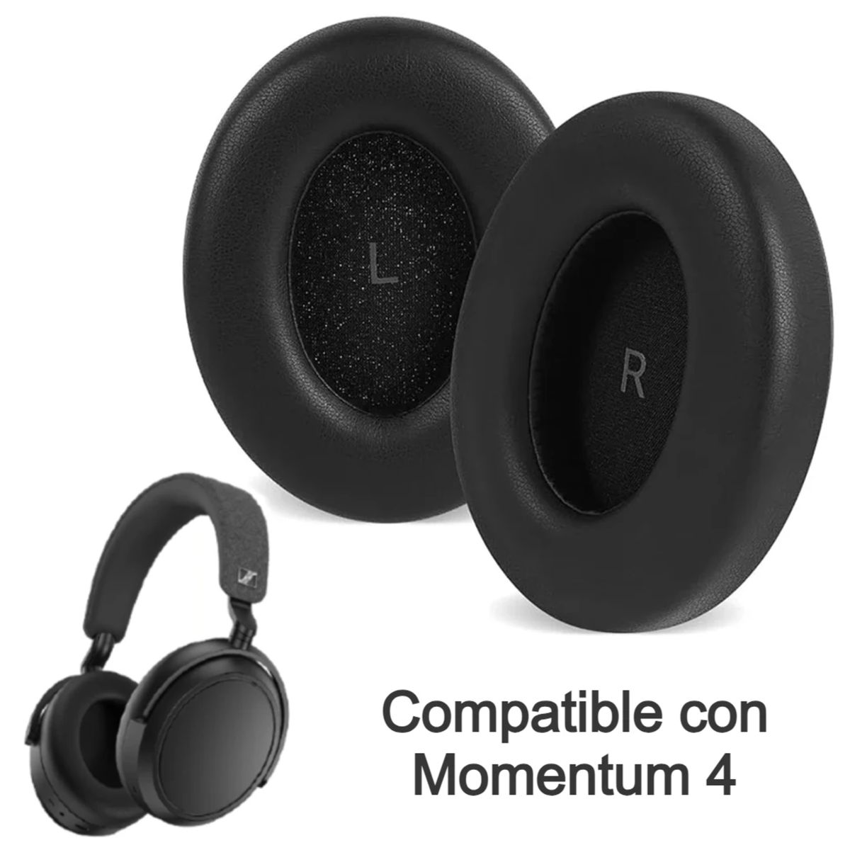 GENERICO - Almohadillas Para Audifonos Sennheiser Momentum 4 - Negro